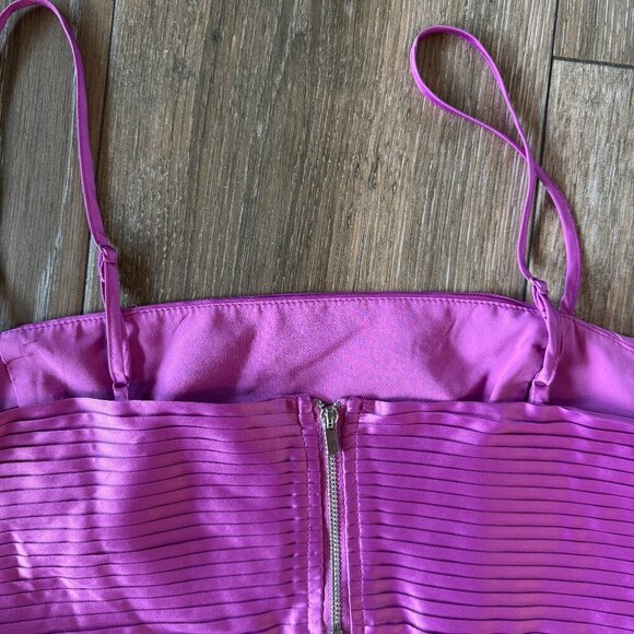 Dynamite Izabel pink Satin 2 piece outfit cargo pants sz 6 and bandeau top L - Picture 7 of 16